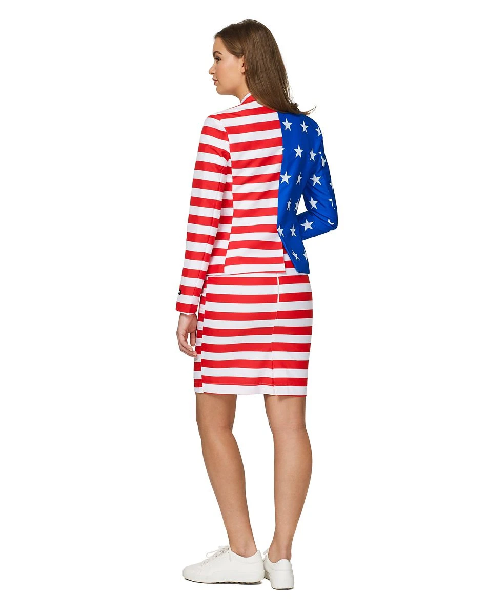 Spirit Halloween Adult Women's Americana Suit 4 Spirit Halloween Adult Women's Americana Suit - Image 2