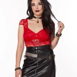 Spirit Halloween Lace Trim Plus Size Bodysuit -HALLOWEEN COSTUMES Sales Store 07603053 a