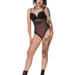 Spirit Halloween Flock Mesh Bodysuit -HALLOWEEN COSTUMES Sales Store 07603160 c