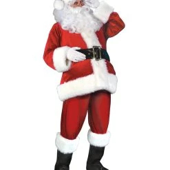 Spirit Halloween Adult Velour Plus Size Santa Suit Deluxe