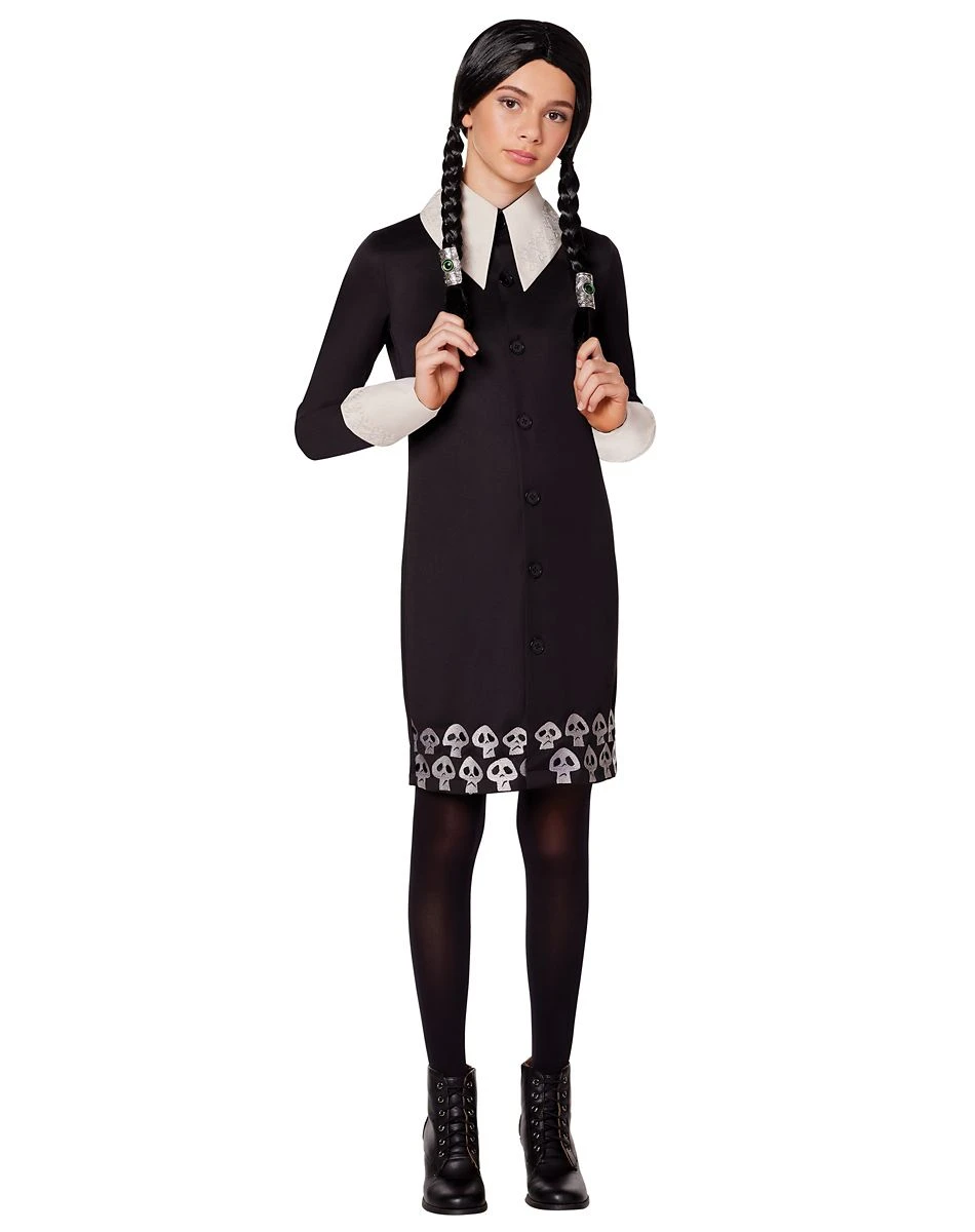 Spirit Halloween Kids Wednesday Addams Costume - The Addams Family 2 3 Spirit Halloween Kids Wednesday Addams Costume - The Addams Family 2