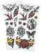 Spirit Halloween Butterfly and Skull Sleeve Temporary Tattoos -HALLOWEEN COSTUMES Sales Store 07638687 a